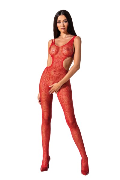 Roter ouvert Bodystocking BS085 von Passion